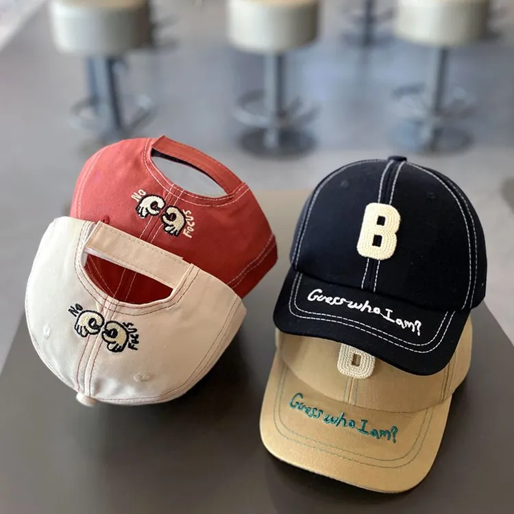 宝宝帽子春季薄款韩版男童女童百搭鸭舌帽儿童夏季遮阳防晒棒球帽