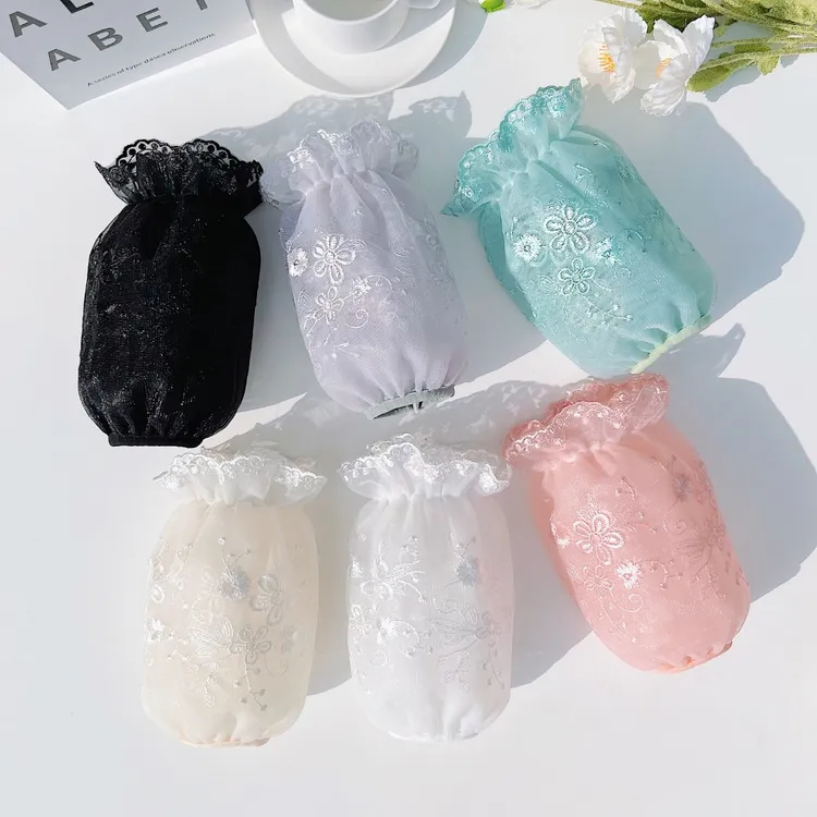 蕾丝袖套女秋冬家务办公防脏套袖工作防污成人洋气韩版护袖心馨秀商品图