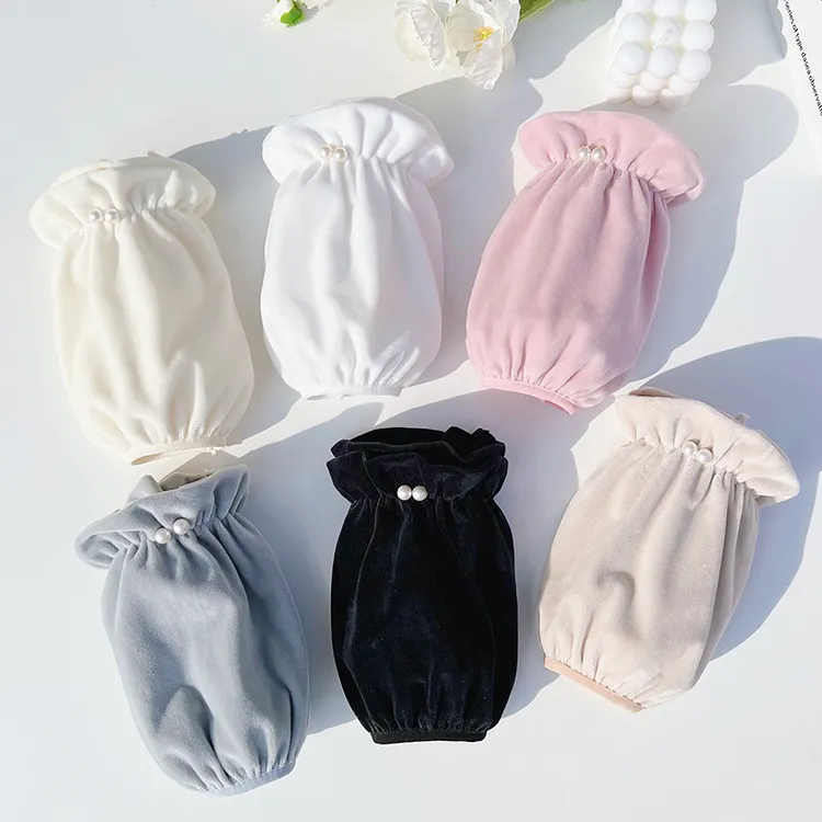 袖套女短款秋冬韩版绒布防污套袖洋气袖头防脏手袖家务工作护袖