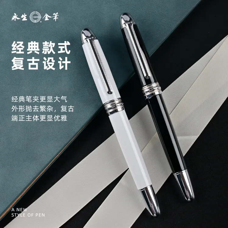银龙911钢笔日常用办公直尖成人练字专用签名签字办公钢笔