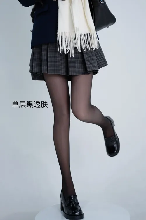 单层水光黑透肤厚黑美学打底袜袜子黑色连裤袜