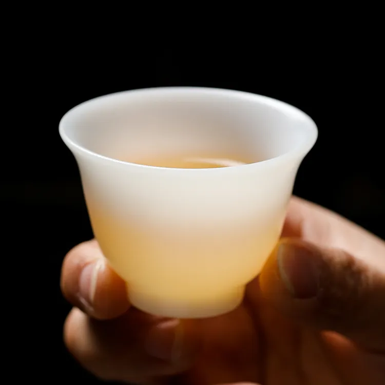 德化冰种玉瓷郭志保手工功夫茶杯羊脂白瓷高档陶瓷家用品茗杯茶具