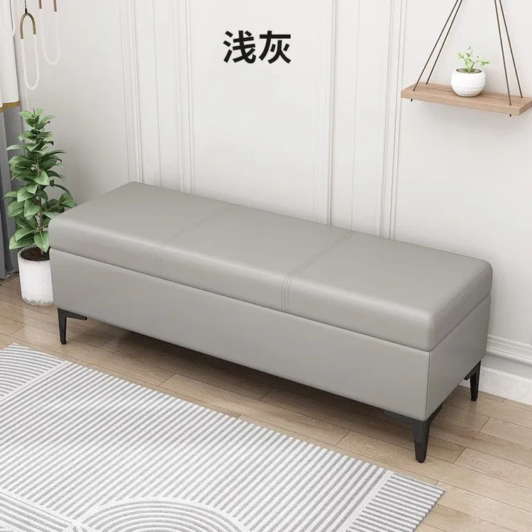 收纳凳家用实木换鞋凳玄关床尾凳服装店简约轻奢储物凳储物凳子