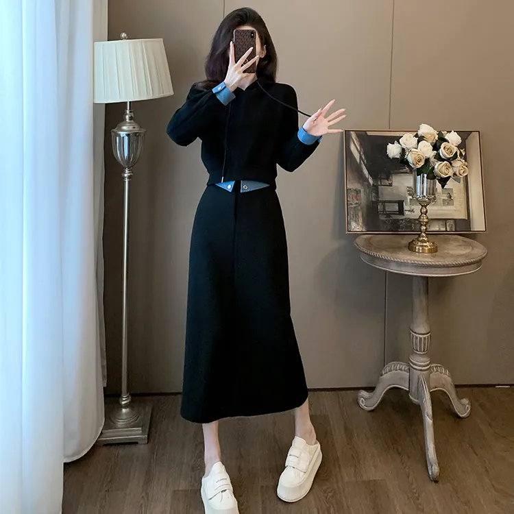 轻奢显瘦高级感套装女秋冬新款休闲时尚半身裙洋气减龄气质两件套