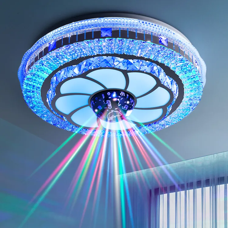 水晶卧室灯主卧灯音乐婚房灯简约客厅房间吸顶灯中山灯具2025新款商品图