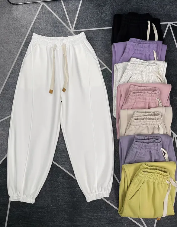 6830【一只小獭】早春女士卫裤 纯色薄款萝卜裤时尚春夏韩版棉春夏