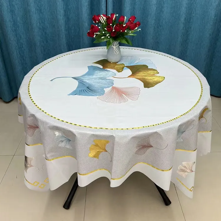 新款加厚方圆两用桌布防水防油防烫免洗餐桌布PVC家用酒店桌台布
