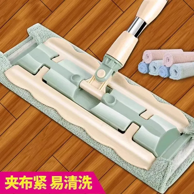 夹布免洗平板拖把替换布家用夹毛巾实木地板瓷砖拖地神器懒人墩布