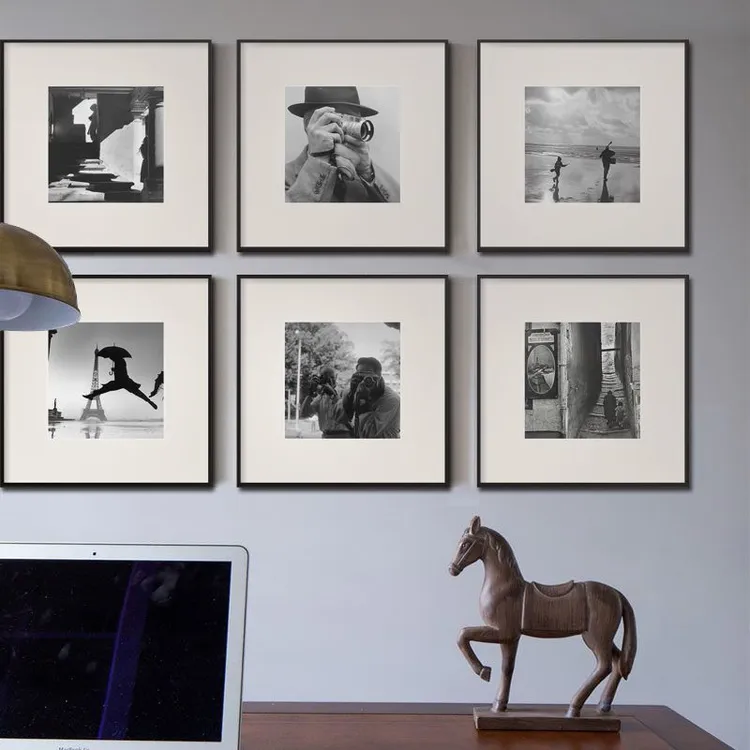现代简约装饰画黑白人物摄影集作品布列松挂画客厅玄关怀旧样板间