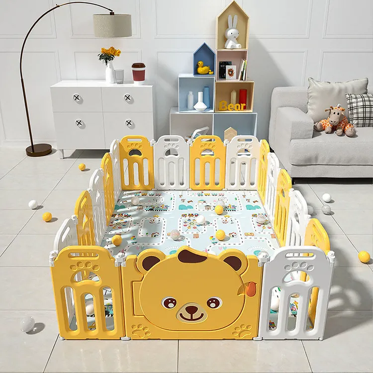 婴儿折叠防护围栏儿童室内家用游乐园宝宝学步安全加高游戏栅栏