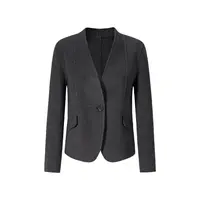 设计师女装2024冬季新款简约气质V领收腰显瘦短款毛呢外套44208F