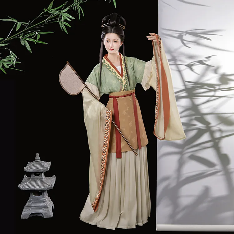 柒邑原创汉服女晋制南北朝复原款【南风知意】大袖襦齐腰古装春季