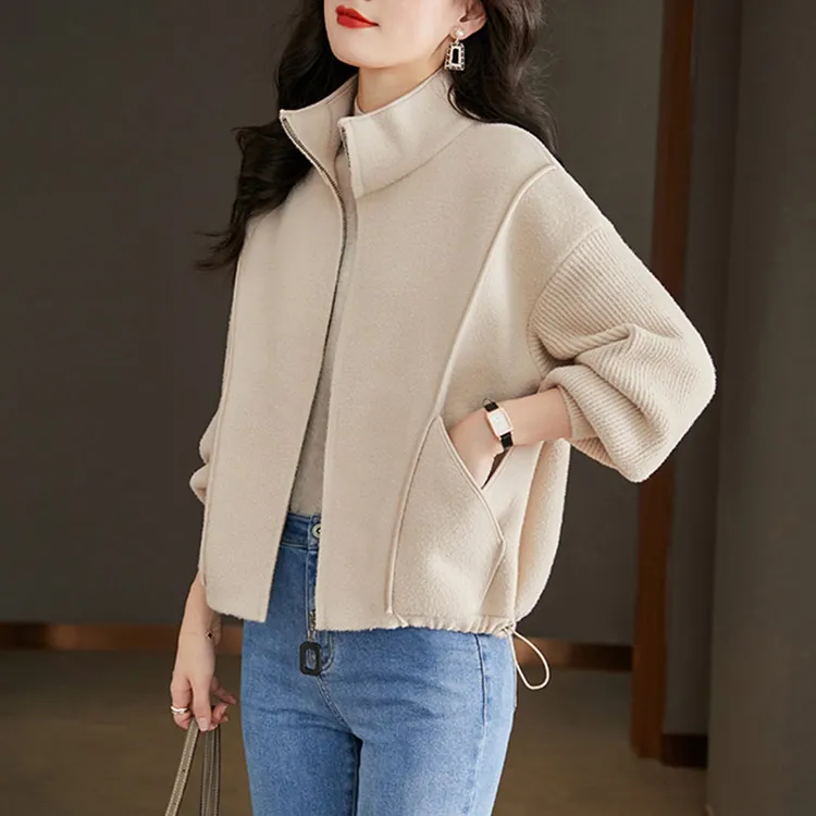 小香风外套女秋冬款大码2023新款爆款宽松休闲加厚毛呢短开衫上衣