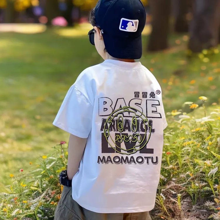 童装男童短袖t恤夏装2025新款儿童中大童纯棉夏季男孩夏款上衣潮t