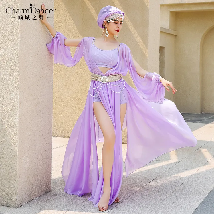 倾城之舞新款肚皮舞民俗服装仙气飘逸宫廷舞muwashahat演出服套装