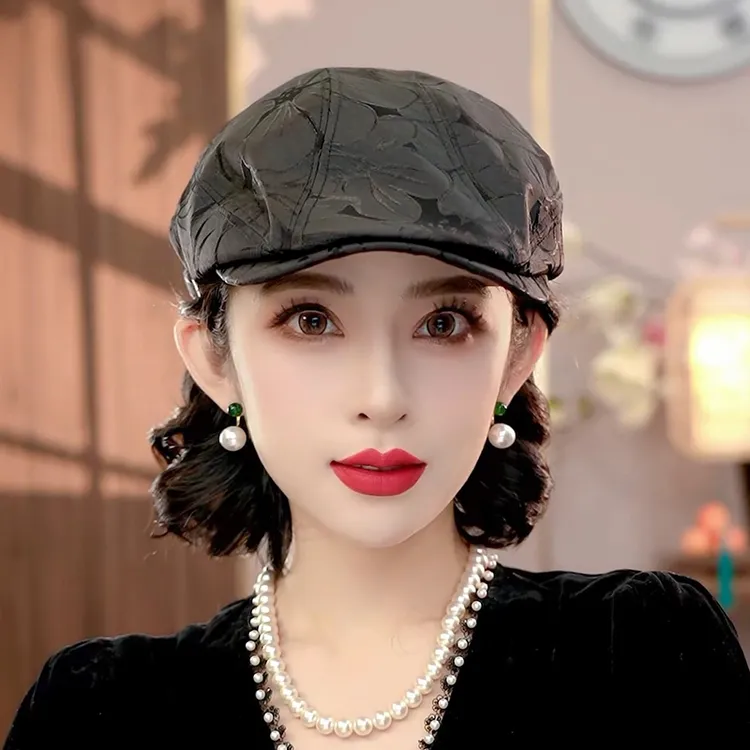 布塔时尚简约复古画家帽四季大头围前进帽鸭舌帽老钱风帽子PT0737