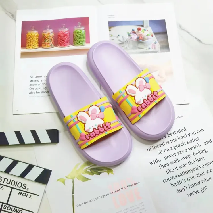 步凡女夏季居家浴室洗澡防滑男厚底无味卡通可爱踩屎感情侣凉拖鞋