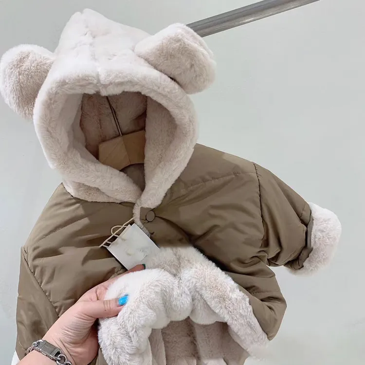 儿童棉服男女童2025年秋冬新款加绒棉衣中韩版小童加厚棉袄外套