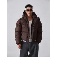 宋春江同款 冬季百搭高领连帽棉服短款高级感男保暖面包服松驰感