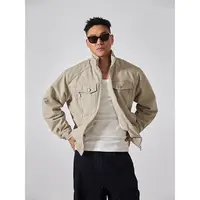 宋春江同款 秋冬通勤座山雕加绒重磅水洗夹克cleanfit外套棉保暖