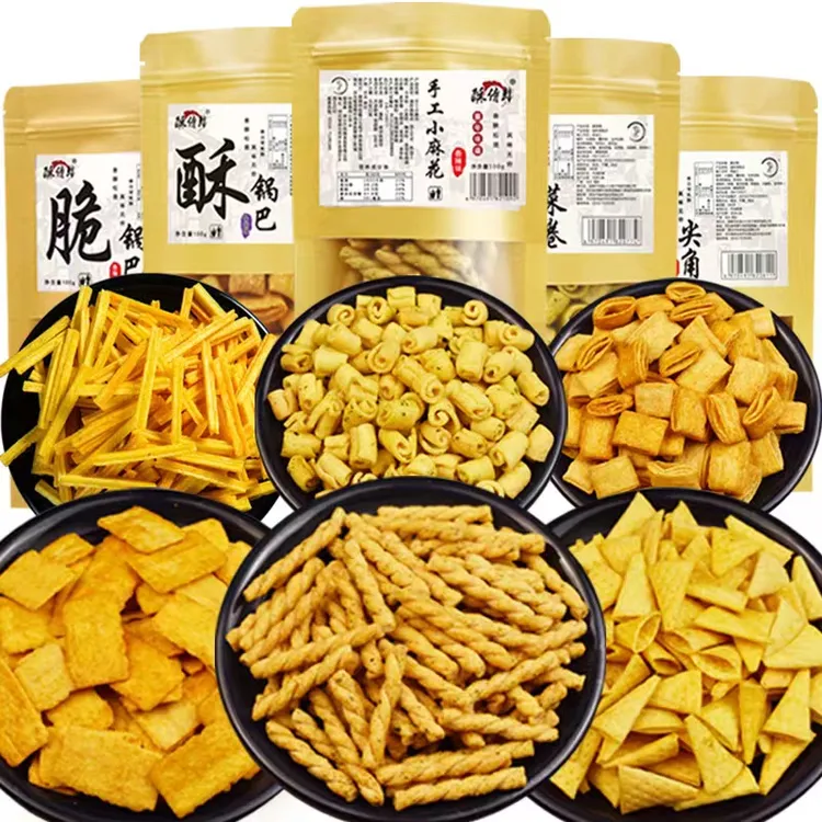 7大袋零食大礼包手工小麻花网红零食薯条锅巴尖角脆大袋装一整箱