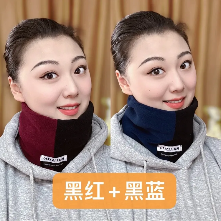 冬天新款男士护颈脖套加绒加厚骑行防寒秋冬季保暖套头围脖围巾