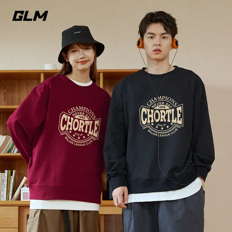GLM潮牌秋季男女上衣宽松长袖卫衣休闲款潮流上衣打底衫-CHORTLE