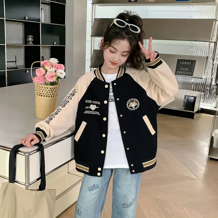 女童棒球服外套春秋款大童2025款洋气上衣儿童春装衣服DY60623
