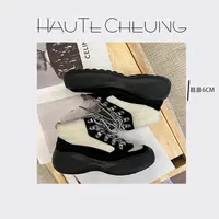  【23SS 小香风 黑白拼色 厚底 雪地防滑鞋】《宝儿严选》   E003