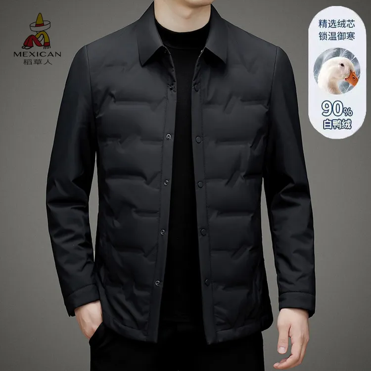 Mexican/稻草人轻薄商务羽绒服秋冬休闲加厚御寒锁温高档保暖外套