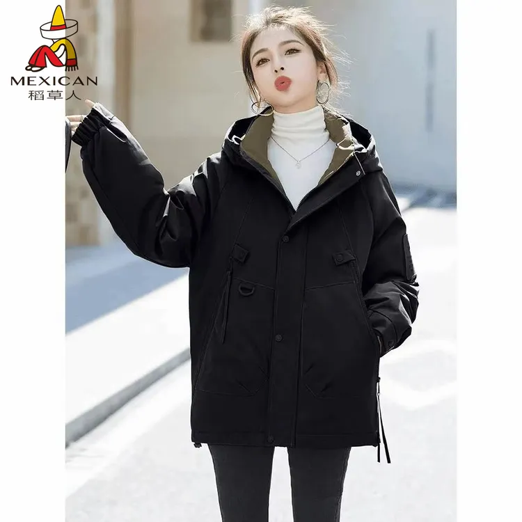 Mexican/稻草人【开运穿搭】冬季连帽男女款防风加厚石墨烯户外棉服