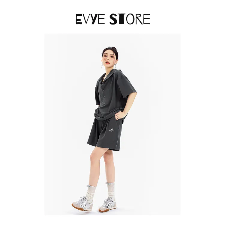 夏季休闲运动套装女宽松显瘦时尚大码短袖短袖套装女2025新款爆款