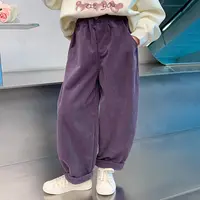 女童2025春秋新款儿童时尚洋气裤子百搭简约宽松休闲裤Q12632
