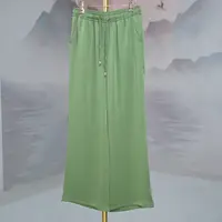 4072薄款高腰气质阔腿裤设计感收腰显瘦垂感减龄夏季裤子