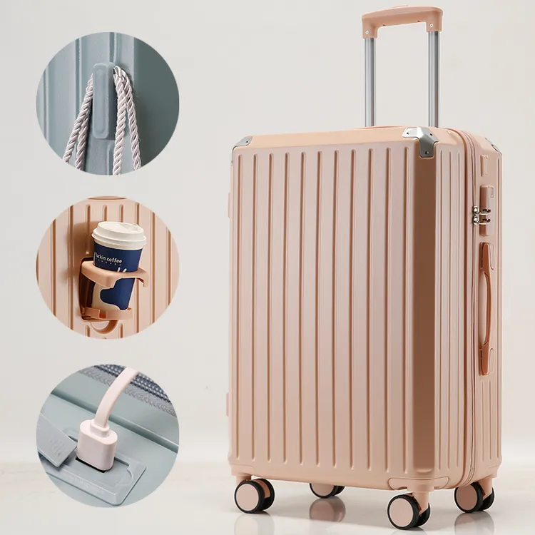 2025新款学生行李箱男万向轮密码箱女通用拉杆箱可充电旅行箱登机