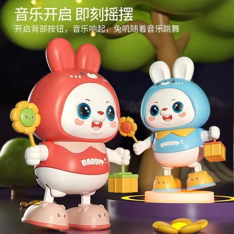 电动跳舞兔子婴幼儿0-6-12月玩具练习抬头翻身爬有声会动儿童礼物