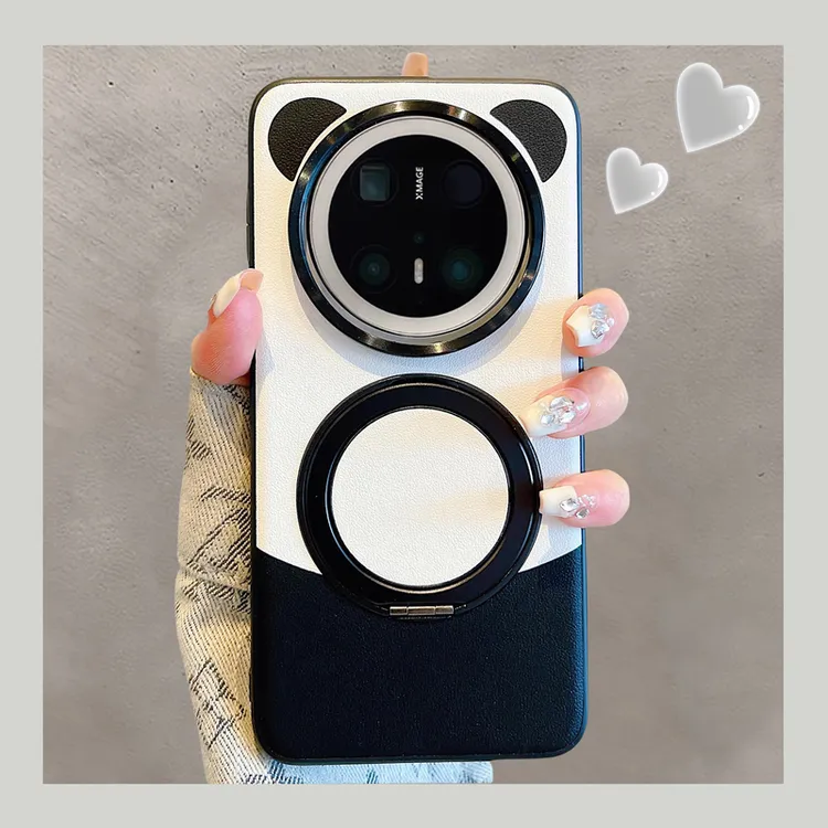适用华为mate70pro+手机壳素皮磁吸带支架保护套mate70旋转支点壳