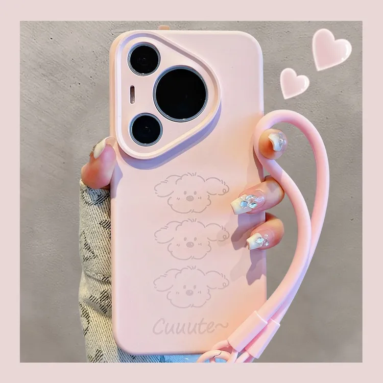 适用华为pura70pro手机壳pura70网红液态三只狗狗苹果16/15/14/13