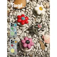 Tagi. 糖果彩色波点手机壳/怦怦小花多色树脂磁吸支架ins折叠便携