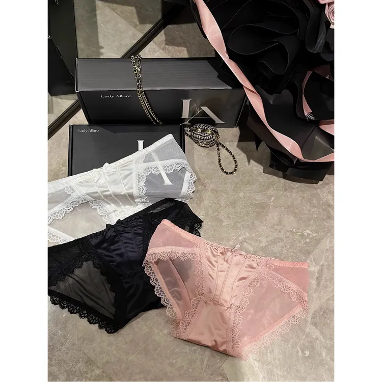 「LA」Julie·沉静生温｜静感系列*性感优雅蕾丝网纱纯欲女士内裤