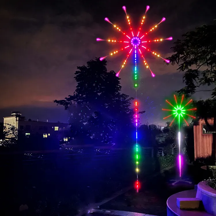 5V防水RGB全彩LED烟花灯婚庆节日广场庭院农庄流水跑马氛围景观灯