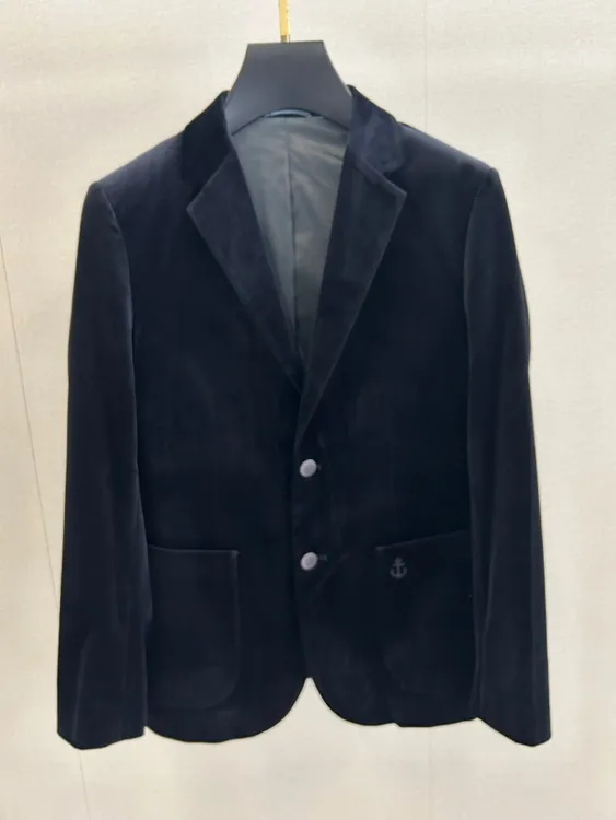 奢级意式金丝绒男士高端休闲西服高质量西装外套上衣