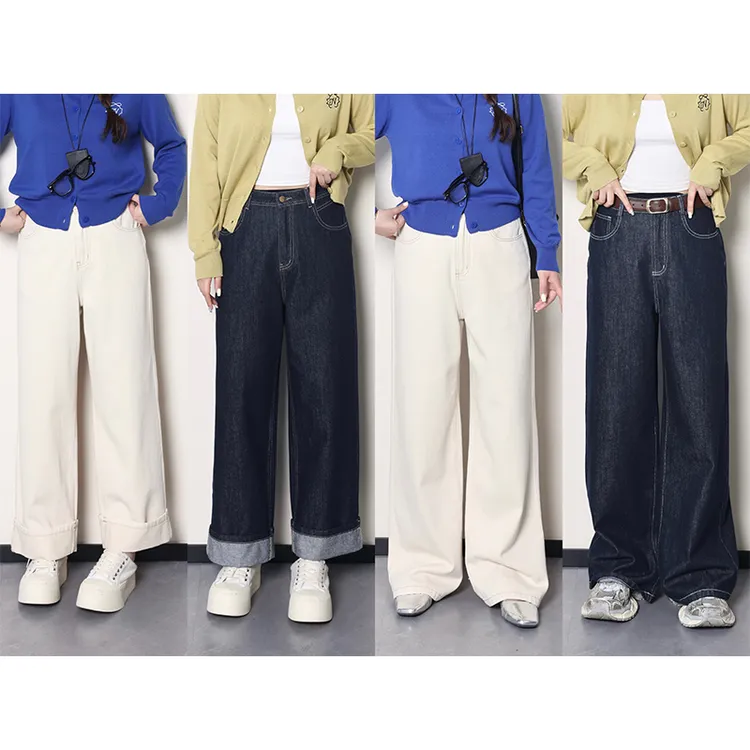 裂渡宣宣【西海岸公路】微胖大码女早秋百搭水洗烟管牛仔裤ZY407J67