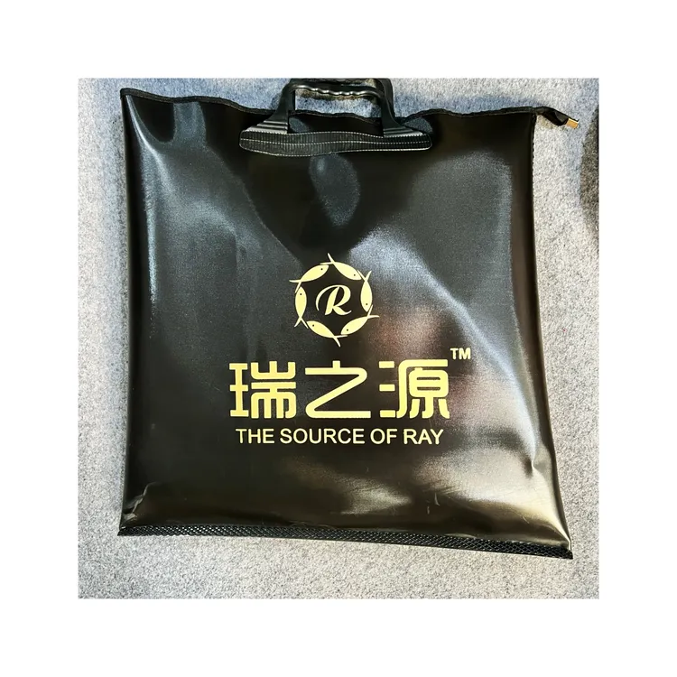 瑞之源加厚1.2EVA鱼护手提袋包防水耐磨款白牙黑布缝边折叠小巧