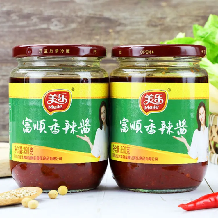 美乐富顺香辣酱350g麻辣酱炒菜蘸料凉拌拌面炒制川味剁椒酱辣椒酱