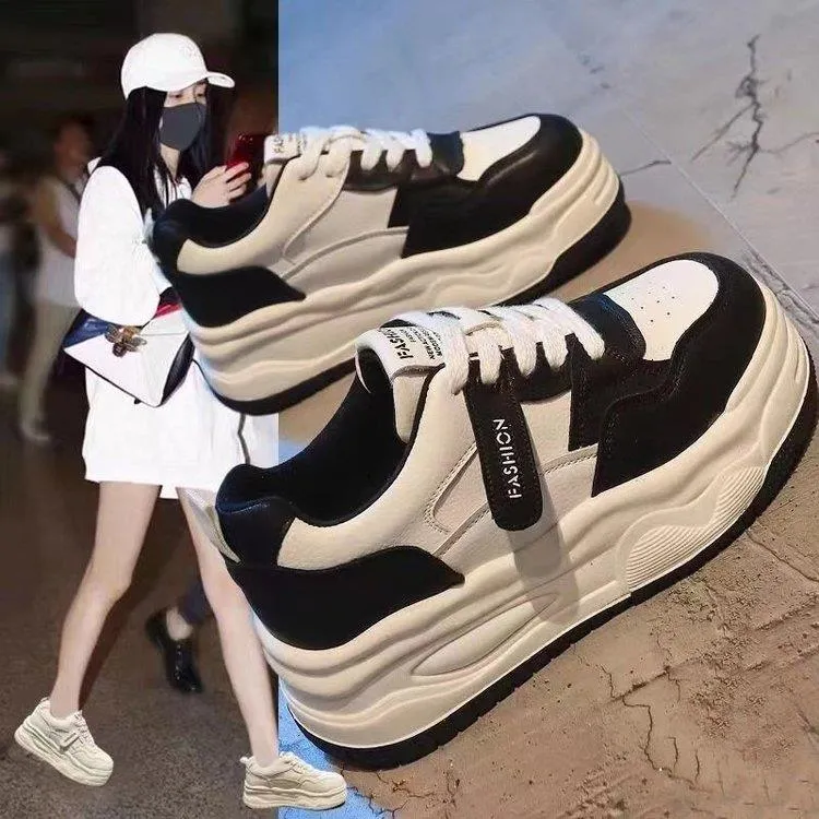 大东悦享防轻便老爹鞋女2024春季新款运动休闲松糕厚底小个子增高