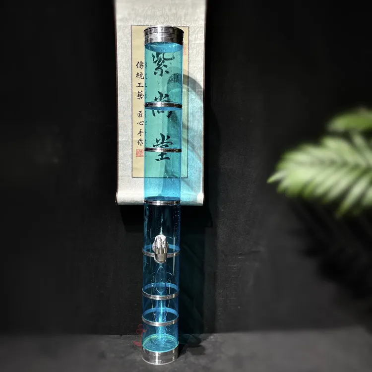 透明彩色塑料耐摔大号特色手工高档艺品摆件 高76厘米内口径8厘米
