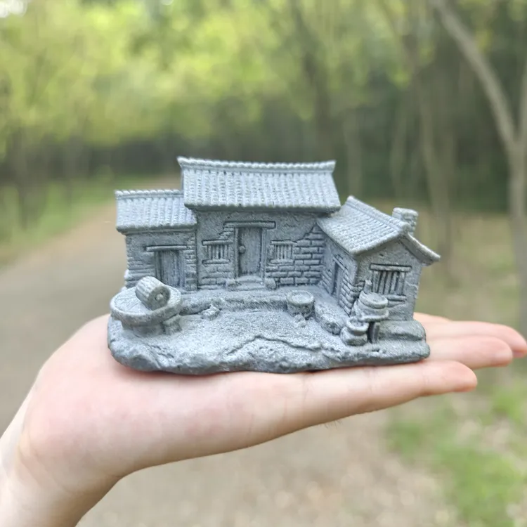 青砂石鱼缸造景茶宠商用花盆可创意家居工艺品桌面盆景盆栽摆件