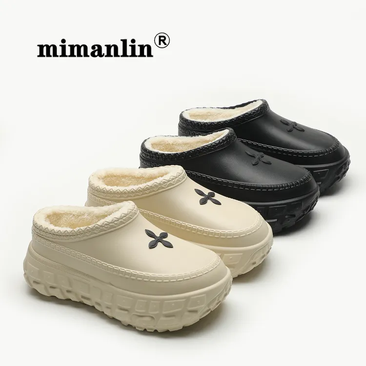 十字架增高轮胎底冬款防滑时尚新款加绒鞋子女款秋冬防水厚底棉鞋