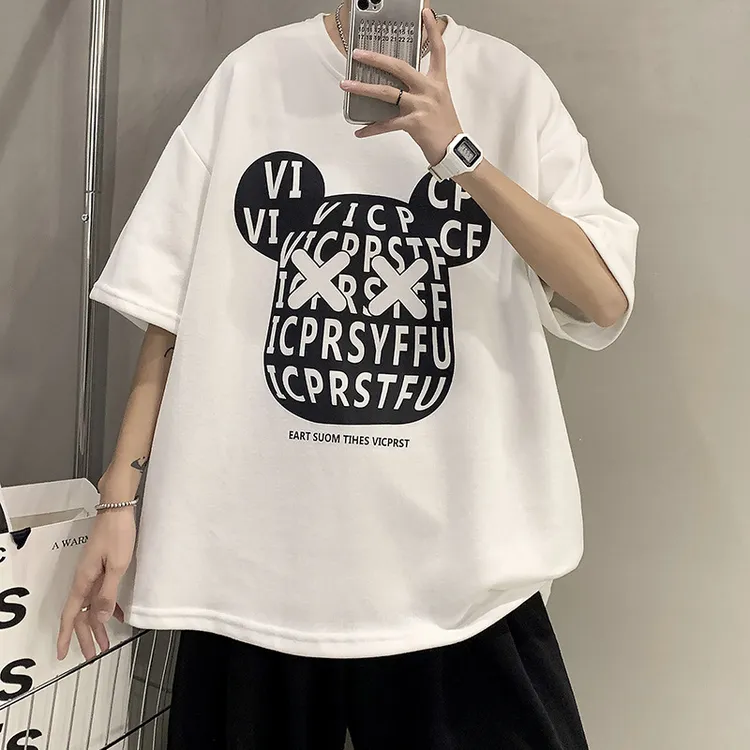 短袖T恤新款夏季宽松ins潮牌痞帅炸街半袖上衣